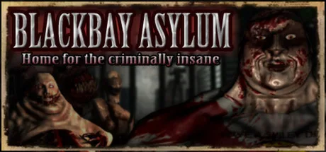Заставка Blackbay Asylum: искаженные лица пациентов и надпись о доме для невменяемых преступников