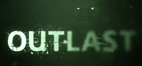 Заставка Outlast: светящееся название на зеленом фоне